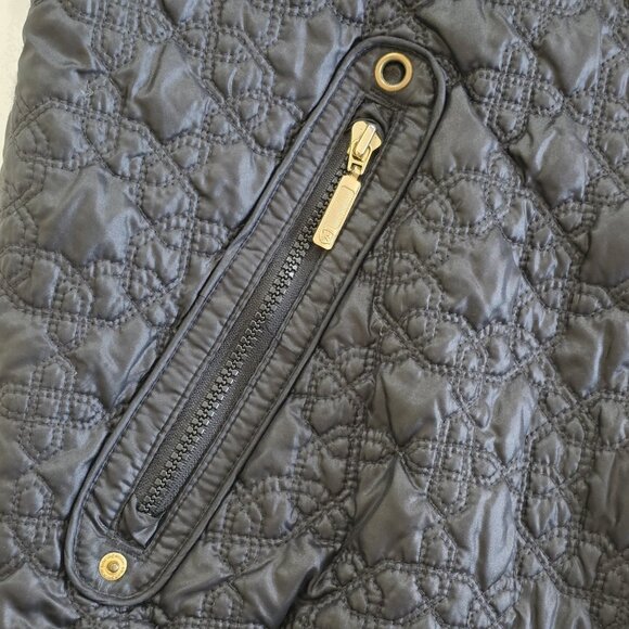 Vtg Rocawear Quilted Jacket Mens M Black Full Zip LS No Hood Pockets Logo Rapper - Picture 10 of 16